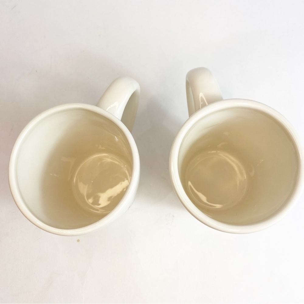 Retired Williams Sonoma Snowman Skiing Mugs~Set of 2 Christmas Winter Holiday - Picture 7 of 10